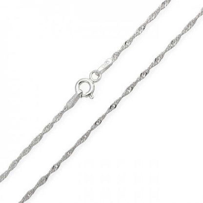 Italian Sterling Silver Necklace — 4 Chain Styles