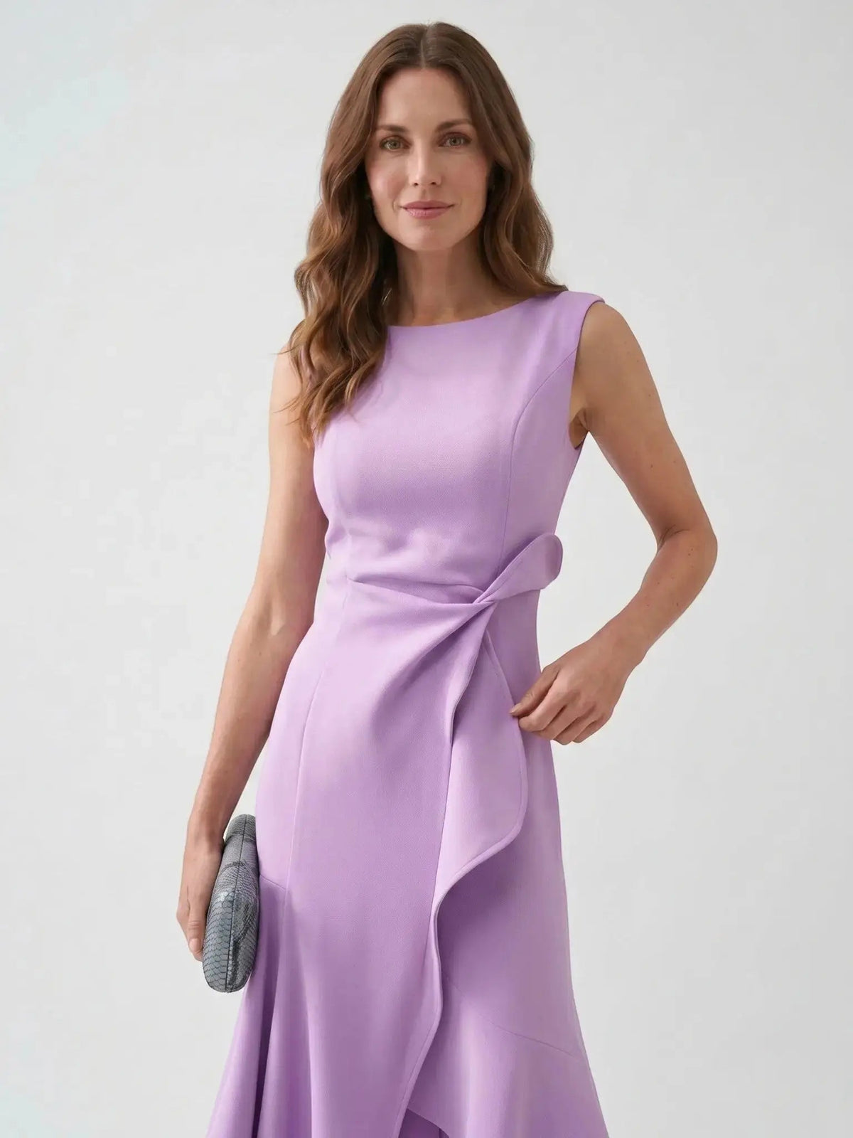 Women's Elegant Wrap Front Midi Dress | Timeless Fit And Flare Style