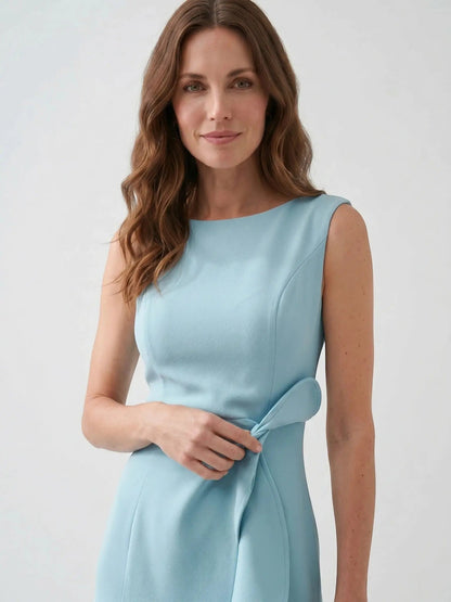 Women's Elegant Wrap Front Midi Dress | Timeless Fit And Flare Style