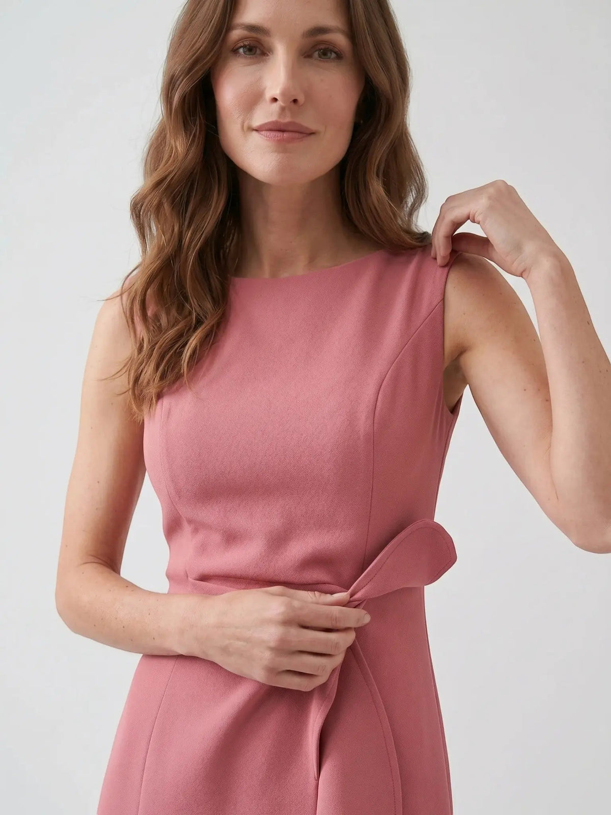 Women's Elegant Wrap Front Midi Dress | Timeless Fit And Flare Style