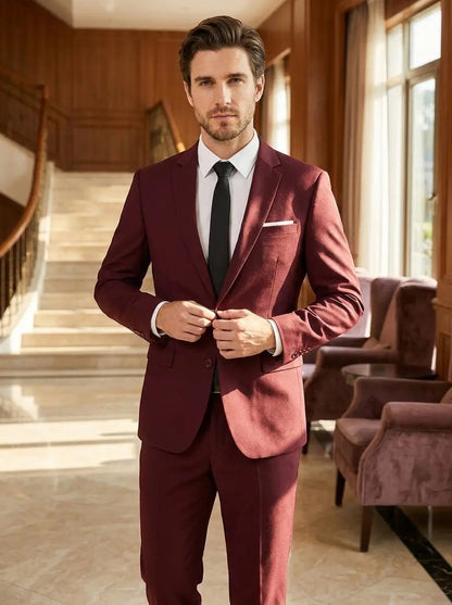 Tim Elegant Men's Suit Set | Tailored Blazer with Tie