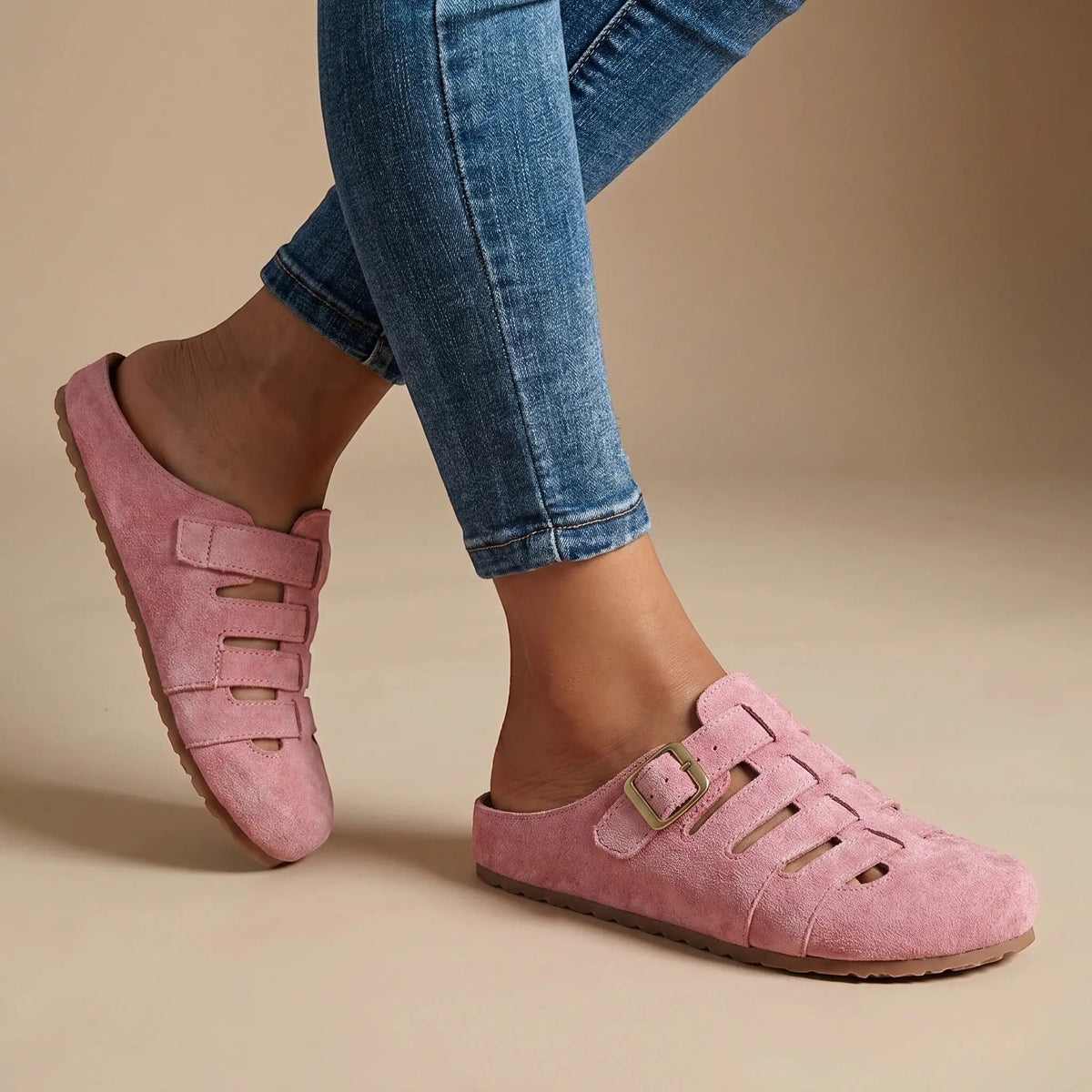 Women's Breathable Fabric Mules | Lightweight Slip-On Summer Sandals