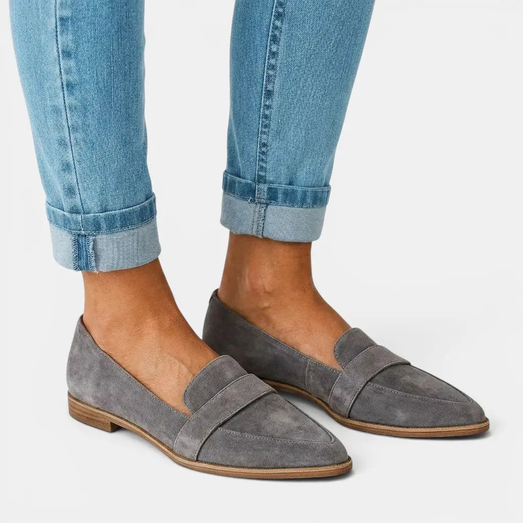 Women's Elegant Leather Loafers | Chic Black Penny Loafers for Everyday Wear