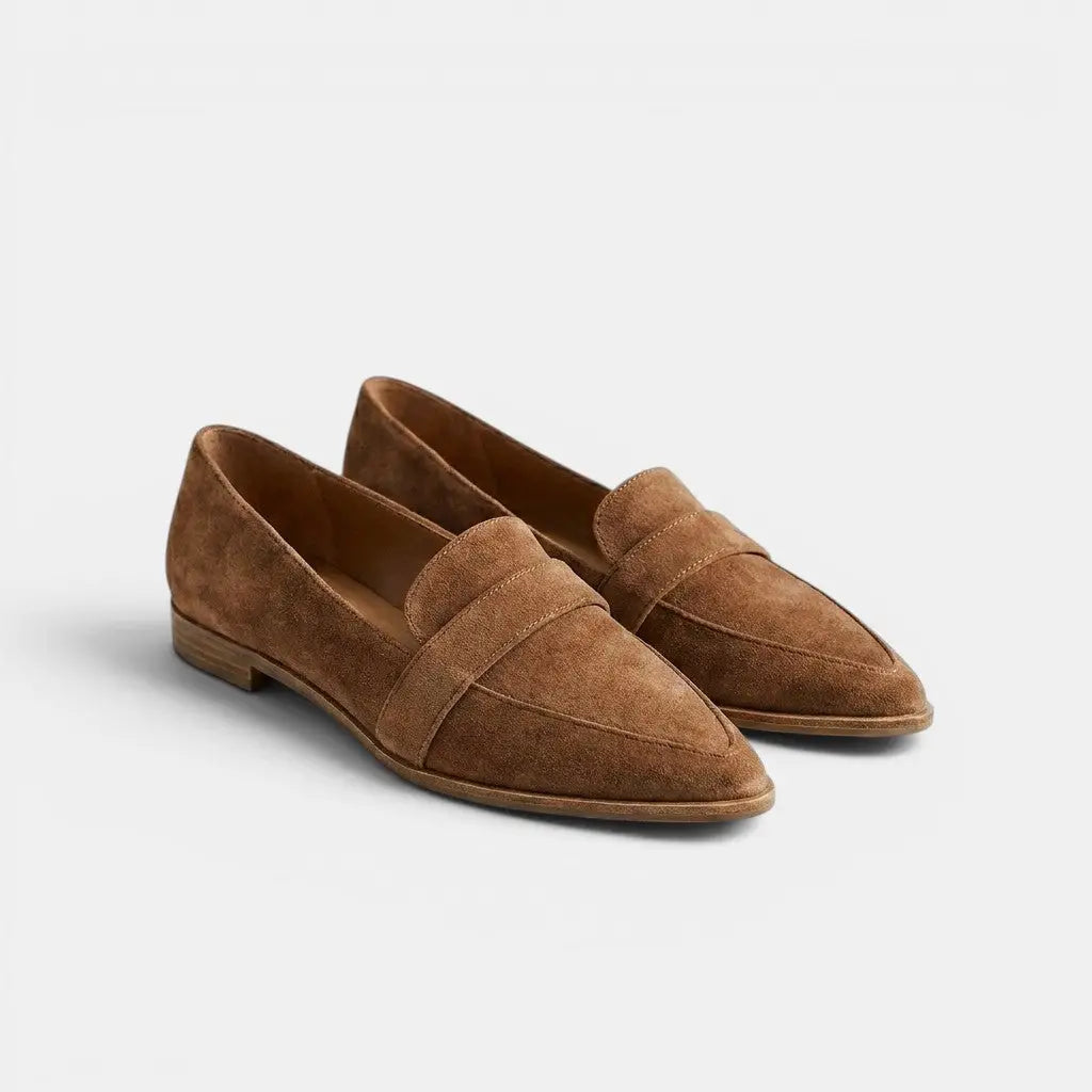 Women's Elegant Leather Loafers | Chic Black Penny Loafers for Everyday Wear