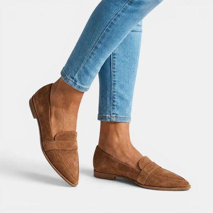 Women's Elegant Leather Loafers | Chic Black Penny Loafers for Everyday Wear