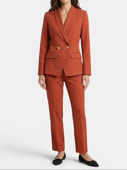 Women's Elegant Tailored Blazer Set | Structured Trousers for Autumn/Winter