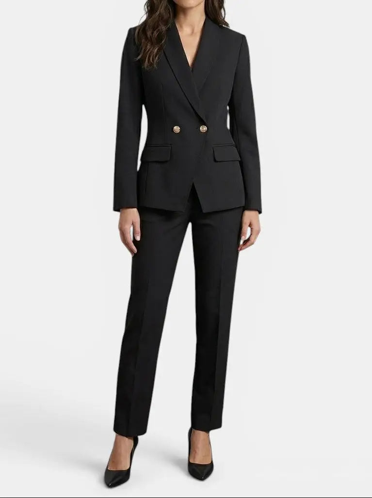 Women's Elegant Tailored Blazer Set | Structured Trousers for Autumn/Winter