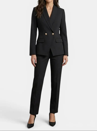 Women's Elegant Tailored Blazer Set | Structured Trousers for Autumn/Winter