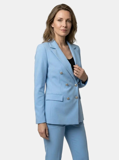 Women's Elegant Tailored Blazer Suit Set | Slim Fit Trousers for All Seasons