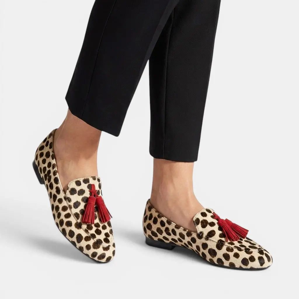 Women's Ergonomic Leather Loafers | Comfortable Slip-On Orthopedic Shoes