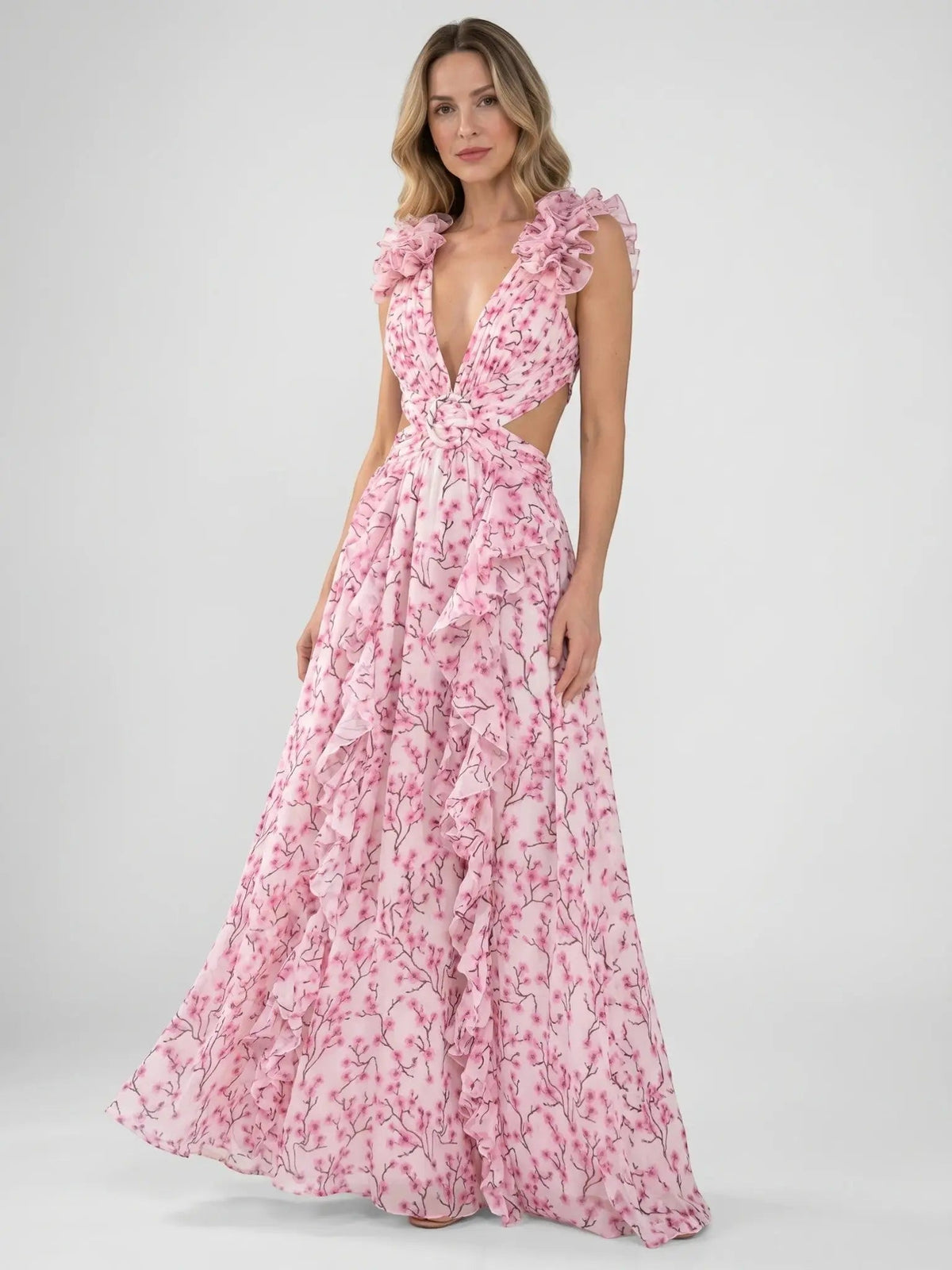 Women's Floral Maxi Dress | Lightweight Sleeveless Summer Gown