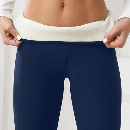 Women's Plush Lined Sherpa Leggings High-Stretch Yoga Pants