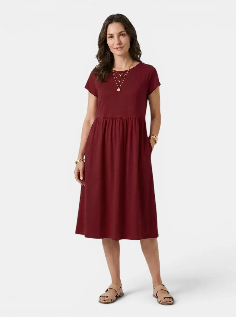 Women's Soft Cotton Summer Dress | Relaxed Fit Casual Everyday Wear