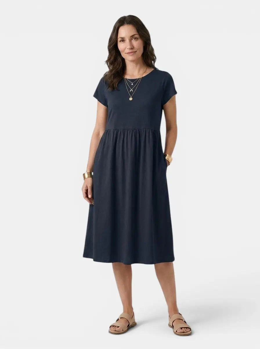 Women's Soft Cotton Summer Dress | Relaxed Fit Casual Everyday Wear