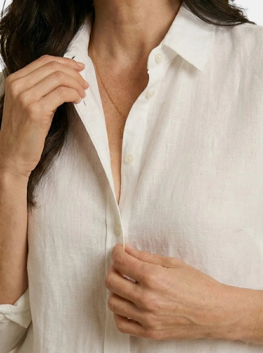 Women's Soft Drape Long Sleeve Blouse | Elegant Relaxed Fit Summer Top