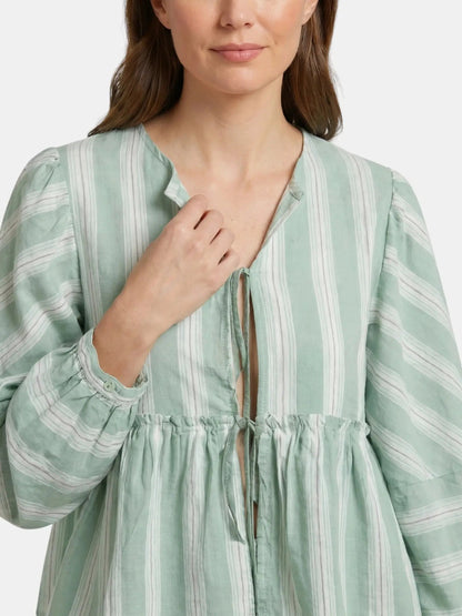 Women's Striped Cotton Peplum Shirt and Shorts Set | Relaxed Fit Summer Outfit