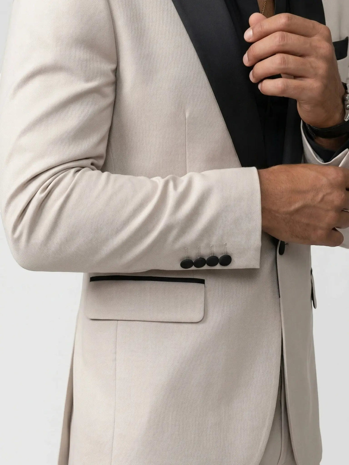 Men's Satin Tailored Suit | Elegant Slim Fit Trousers for Formal Events
