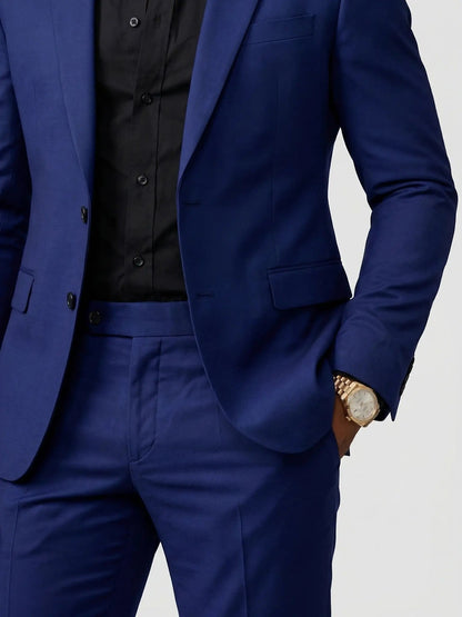Men's Satin Tailored Suit | Elegant Slim Fit Trousers for Formal Events